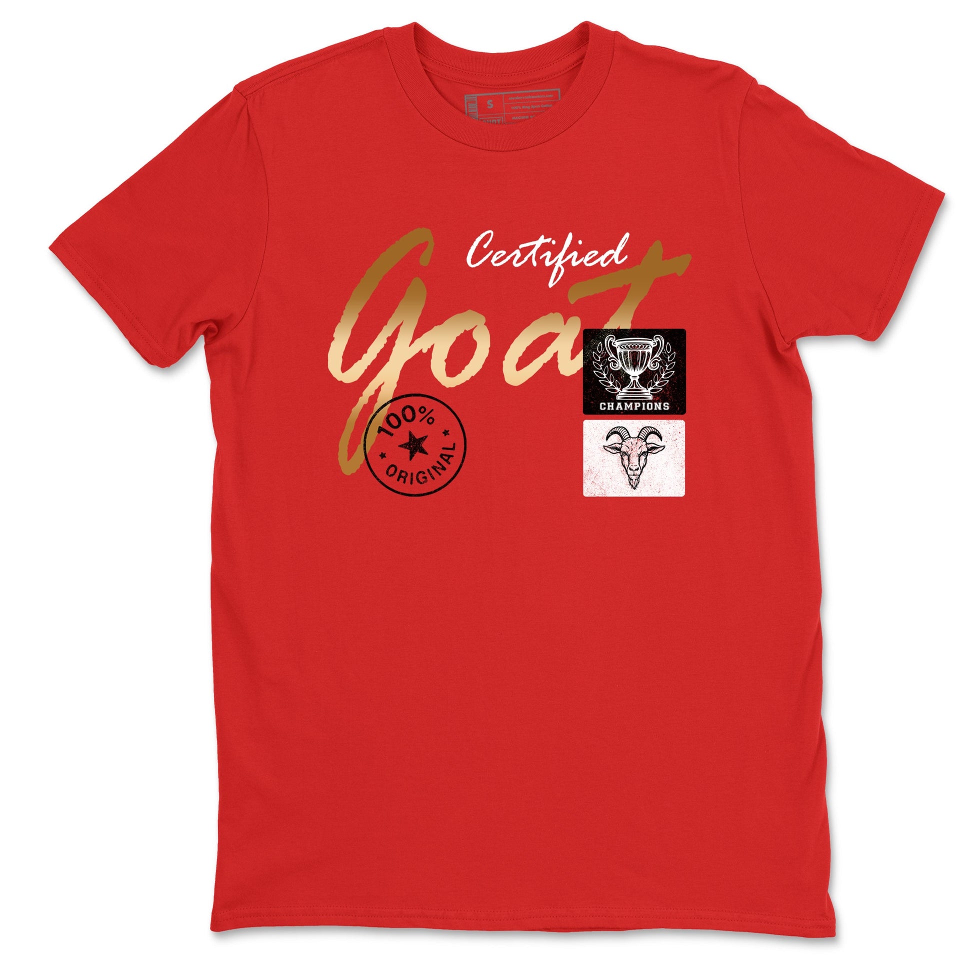 Sneaker match tees – Sneaker Tees To Match Nike KB 9 China Kobe 9 Low Proto EM University Red and Metallic Gold Shoes – Certified Goat Tee Red 2