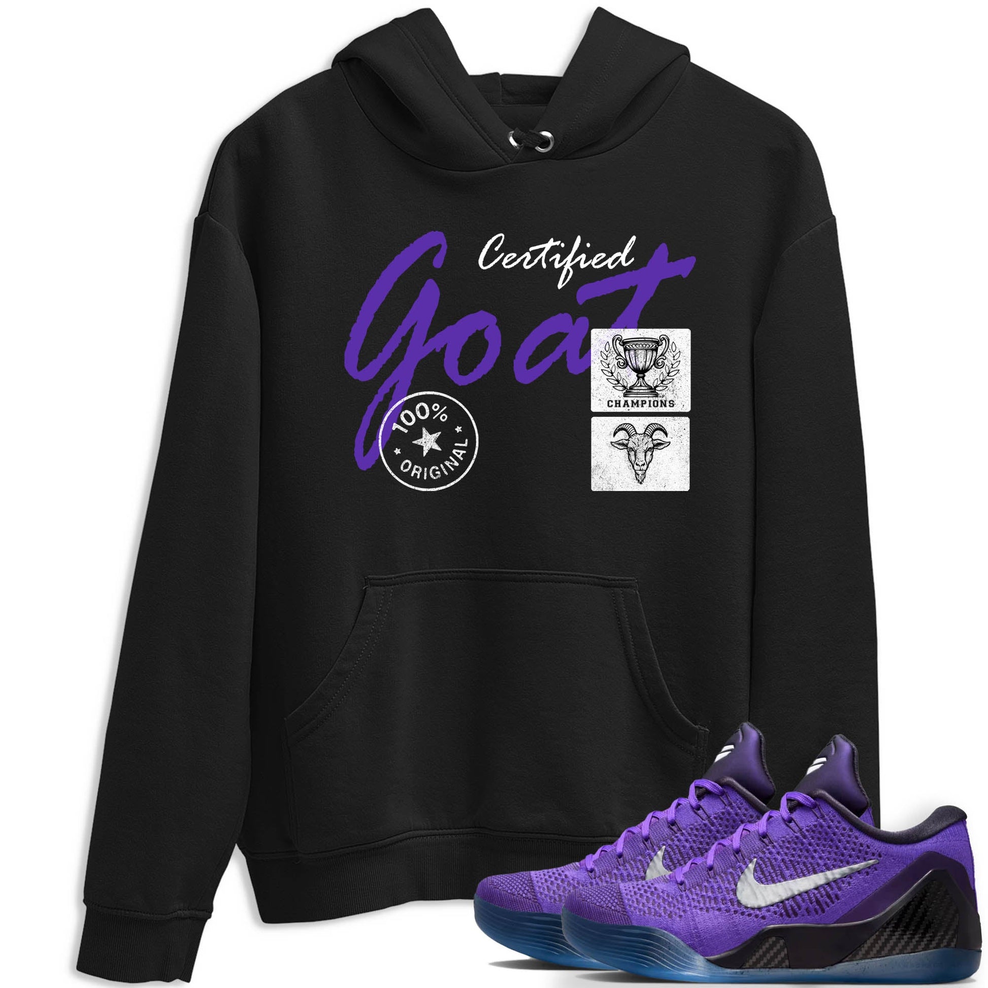Sneaker Threads – Sneaker Tees To Match Nike KB 9 Hyper Grape – Certified Goat Graphic Tee Black 1. Perfect for Jordan releases 2025 colorways. Perfect for purple basketball sneaker releases and legacy-inspired colorways for 2025 hoopers.
