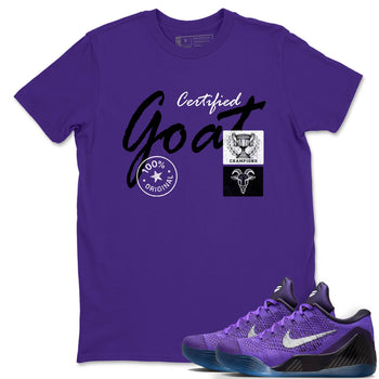 Sneaker Threads – Sneaker Tees To Match Nike KB 9 Hyper Grape – Certified Goat Graphic Tee Purple 1. Perfect for Jordan releases 2025 colorways. Perfect for purple basketball sneaker releases and legacy-inspired colorways for 2025 hoopers.