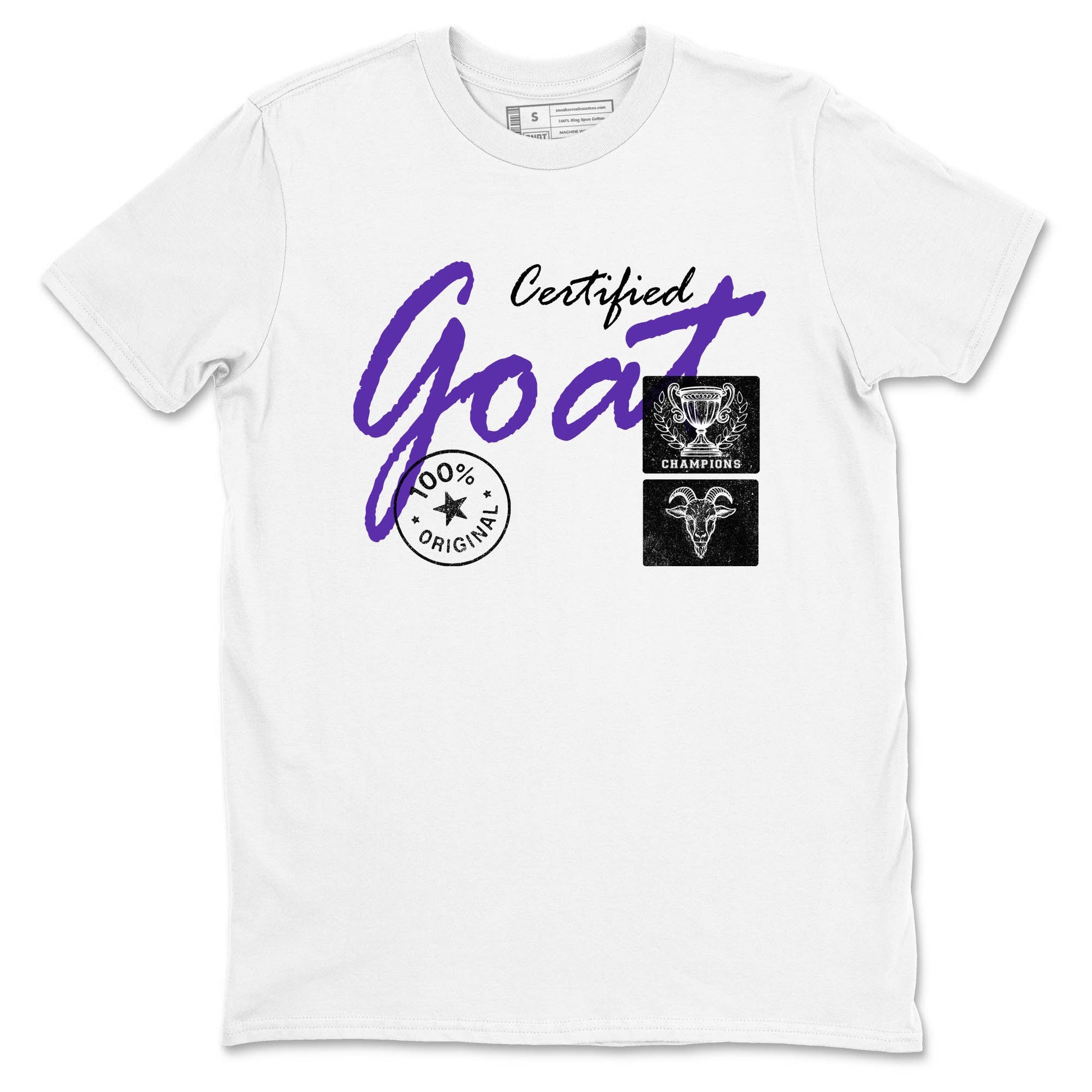 Sneaker Threads – Sneaker Tees To Match Nike KB 9 Hyper Grape – Certified Goat Graphic Tee White 2. Perfect for Jordan releases 2025 colorways. Perfect for purple basketball sneaker releases and legacy-inspired colorways for 2025 hoopers.