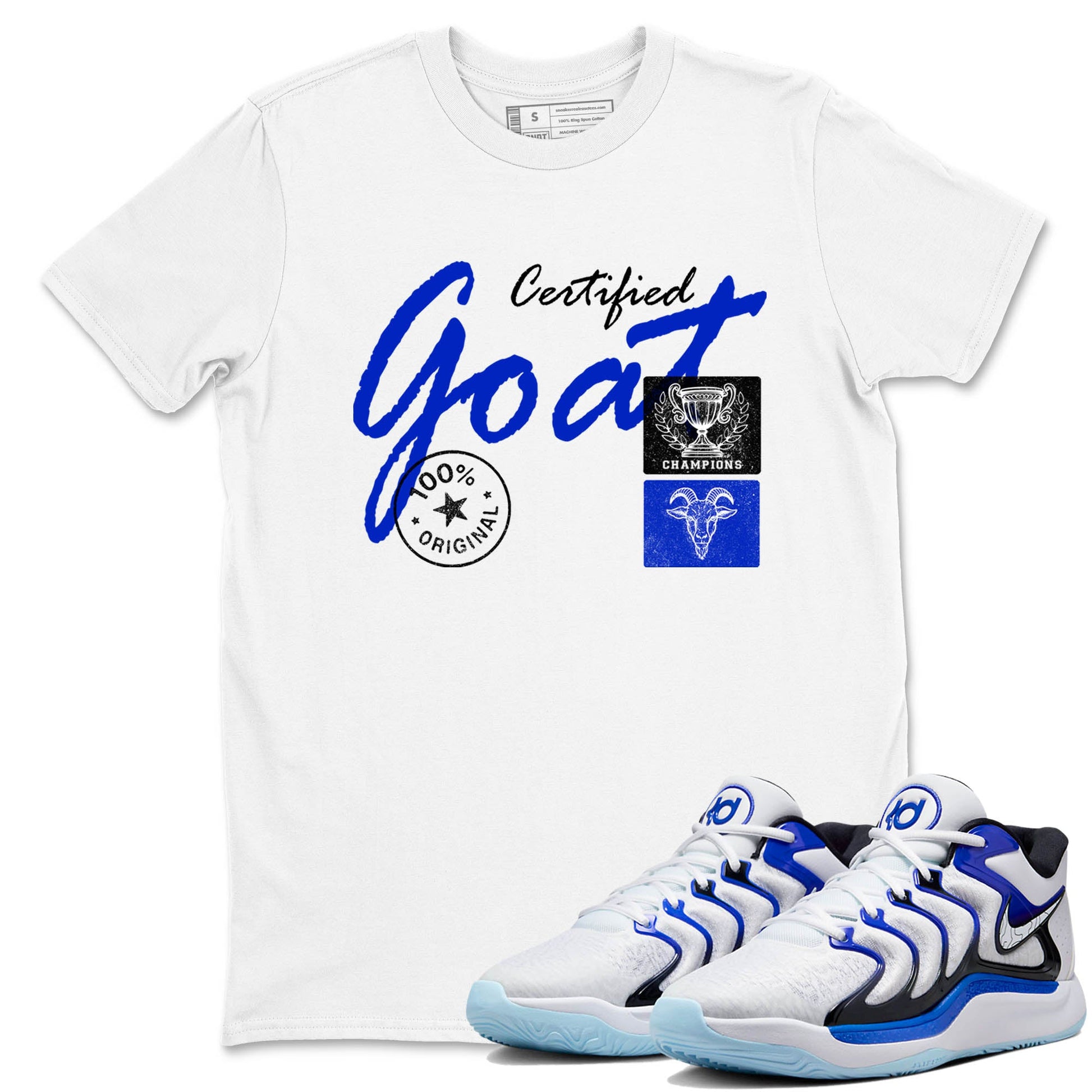 Sneaker Threads – Sneaker Tees To Match Nike KD 17 Penny – Certified Goat Graphic Tee White 1. Perfect for Jordan releases 2025 colorways. Perfect for Kevin Durant basketball sneaker releases and retro Penny-inspired 2025 colorways.
