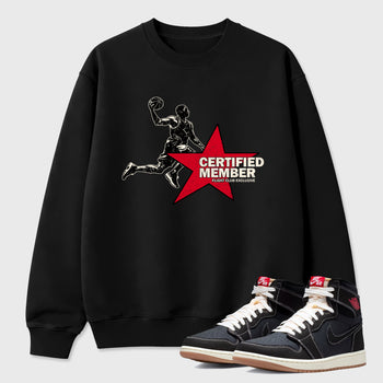 Sneaker match tees – Sneaker Tees To Match Air Jordan 1 Flight Club Shoes – Certified Member Tee Black 1