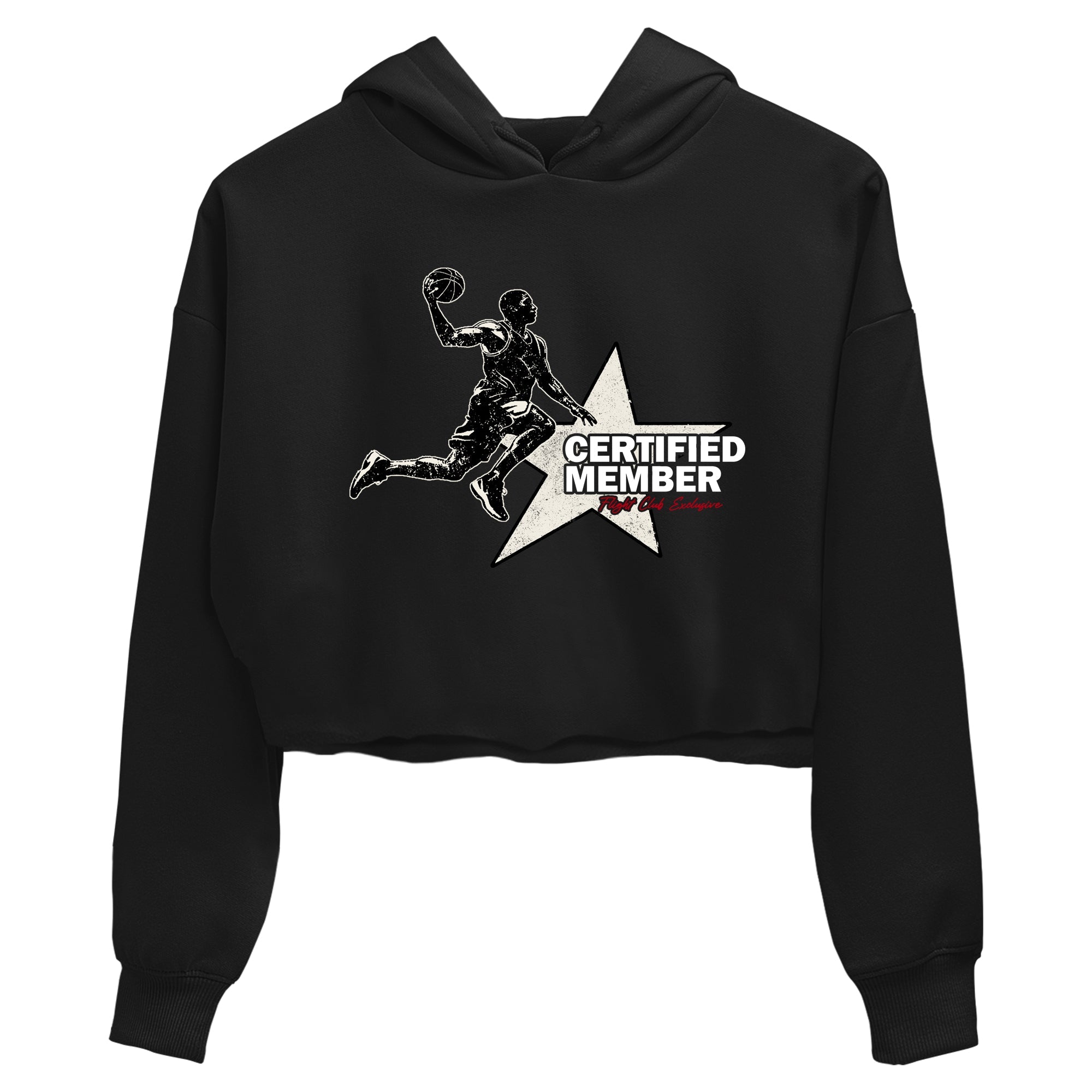 Sneaker match tees – Sneaker Tees To Match Air Jordan 4 Flight Club Shoes – Certified Member Crop T-Shirt Black 2