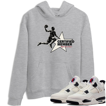 Sneaker match tees – Sneaker Tees To Match Air Jordan 4 Flight Club Shoes – Certified Member Tee Heather Grey 1