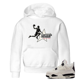 Sneaker match tees – Sneaker Tees To Match Air Jordan 4 Flight Club Shoes – Certified Member Kids T-Shirt White 1