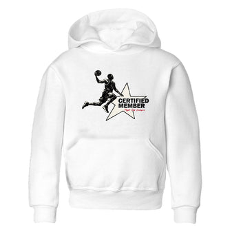 Sneaker match tees – Sneaker Tees To Match Air Jordan 4 Flight Club Shoes – Certified Member Kids T-Shirt White 2