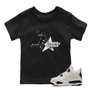 Sneaker match tees – Sneaker Tees To Match Air Jordan 4 Flight Club Shoes – Certified Member Kids T-Shirt Black 1
