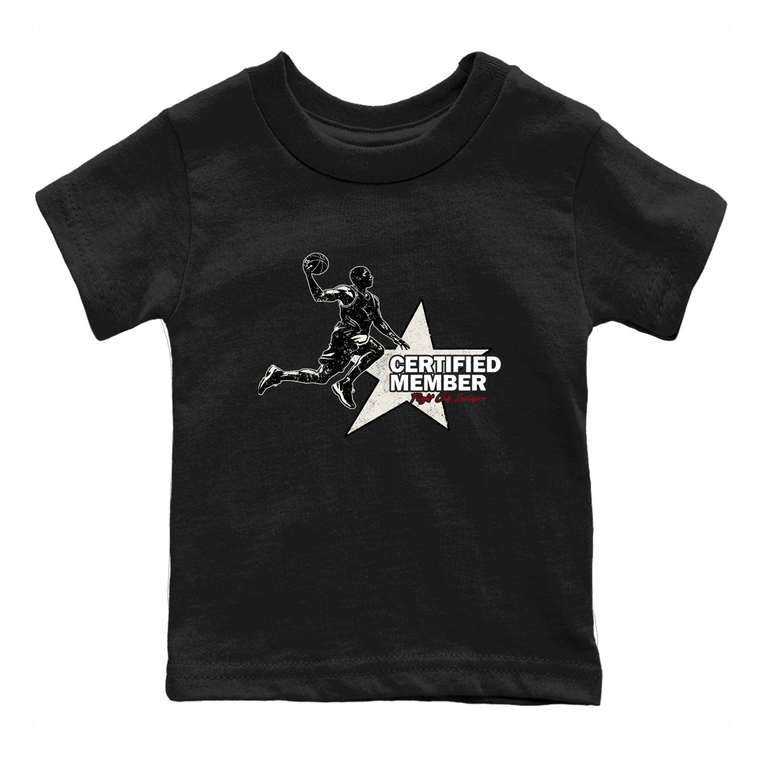 Sneaker match tees – Sneaker Tees To Match Air Jordan 4 Flight Club Shoes – Certified Member Kids T-Shirt Black 2