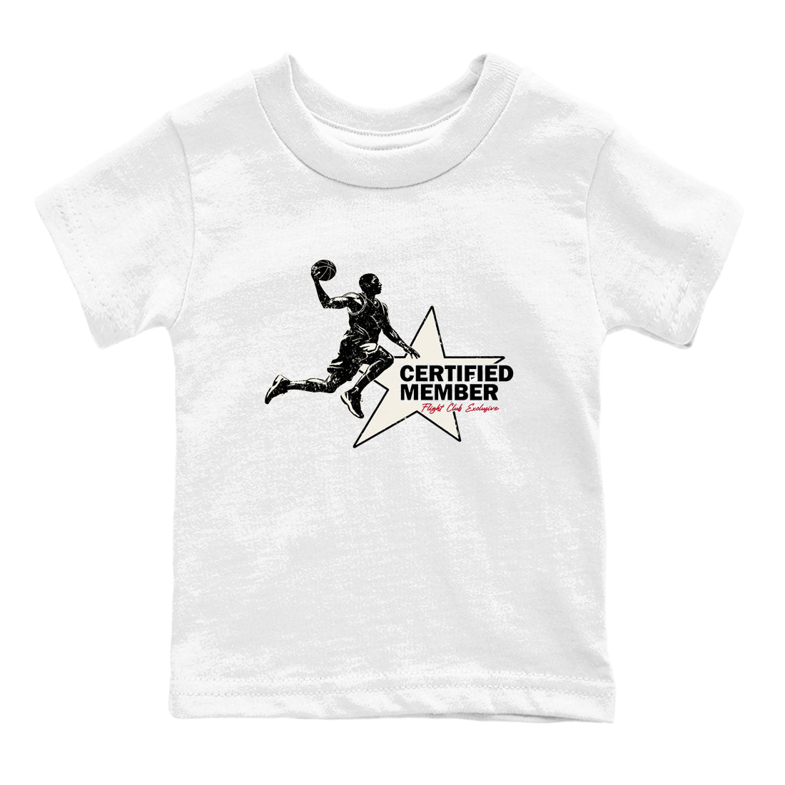 Sneaker match tees – Sneaker Tees To Match Air Jordan 4 Flight Club Shoes – Certified Member Kids T-Shirt White 2