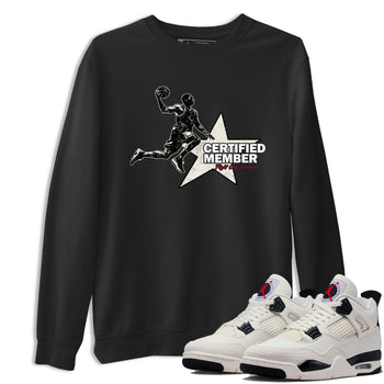 Sneaker match tees – Sneaker Tees To Match Air Jordan 4 Flight Club Shoes – Certified Member Tee Black 1