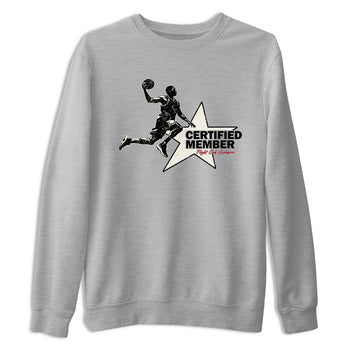 Sneaker match tees – Sneaker Tees To Match Air Jordan 4 Flight Club Shoes – Certified Member Tee Heather Grey 2