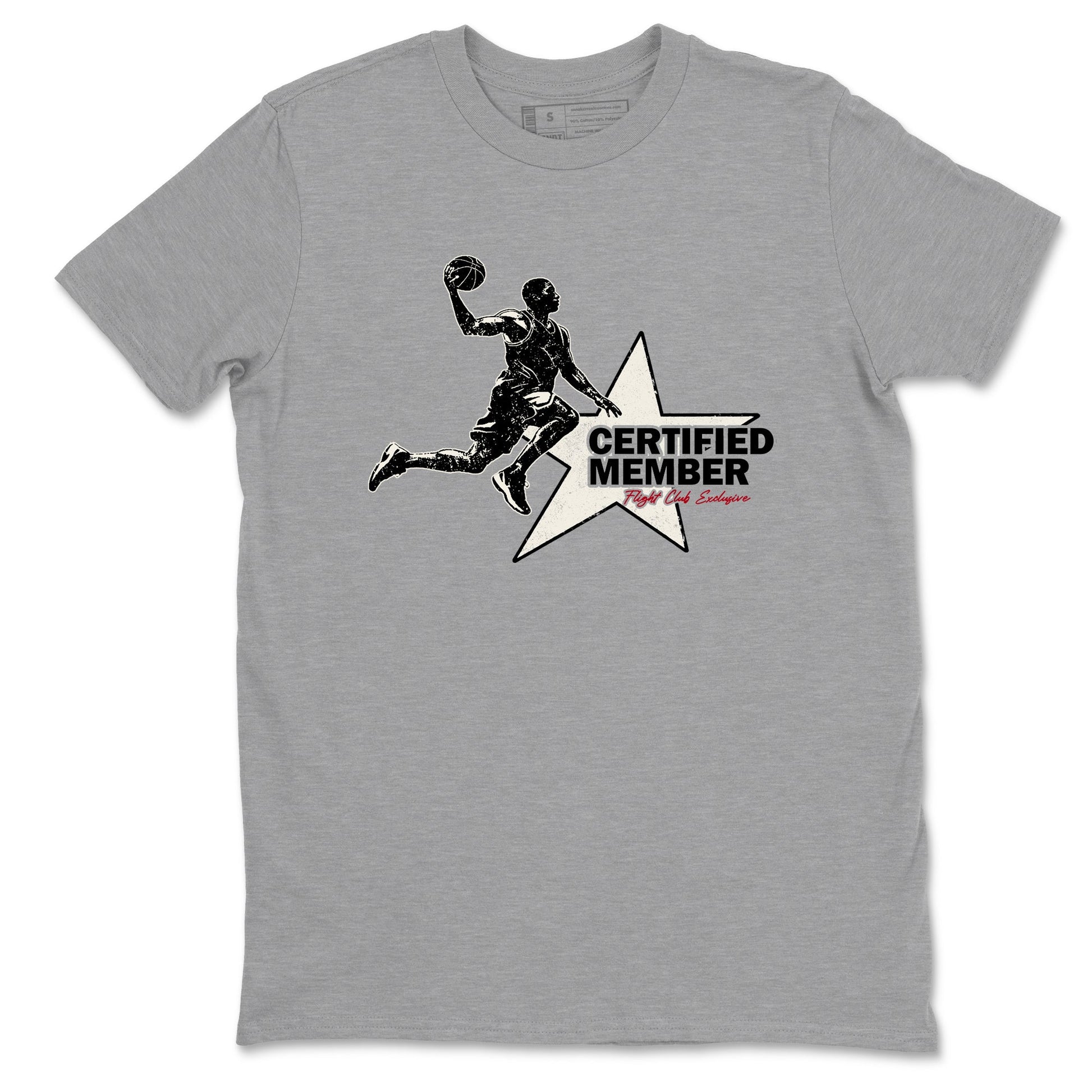 Sneaker match tees – Sneaker Tees To Match Air Jordan 4 Flight Club Shoes – Certified Member Tee Heather Grey 2