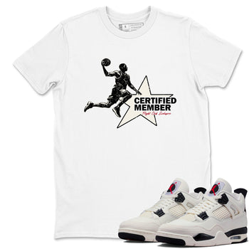 Sneaker match tees – Sneaker Tees To Match Air Jordan 4 Flight Club Shoes – Certified Member Tee White 1