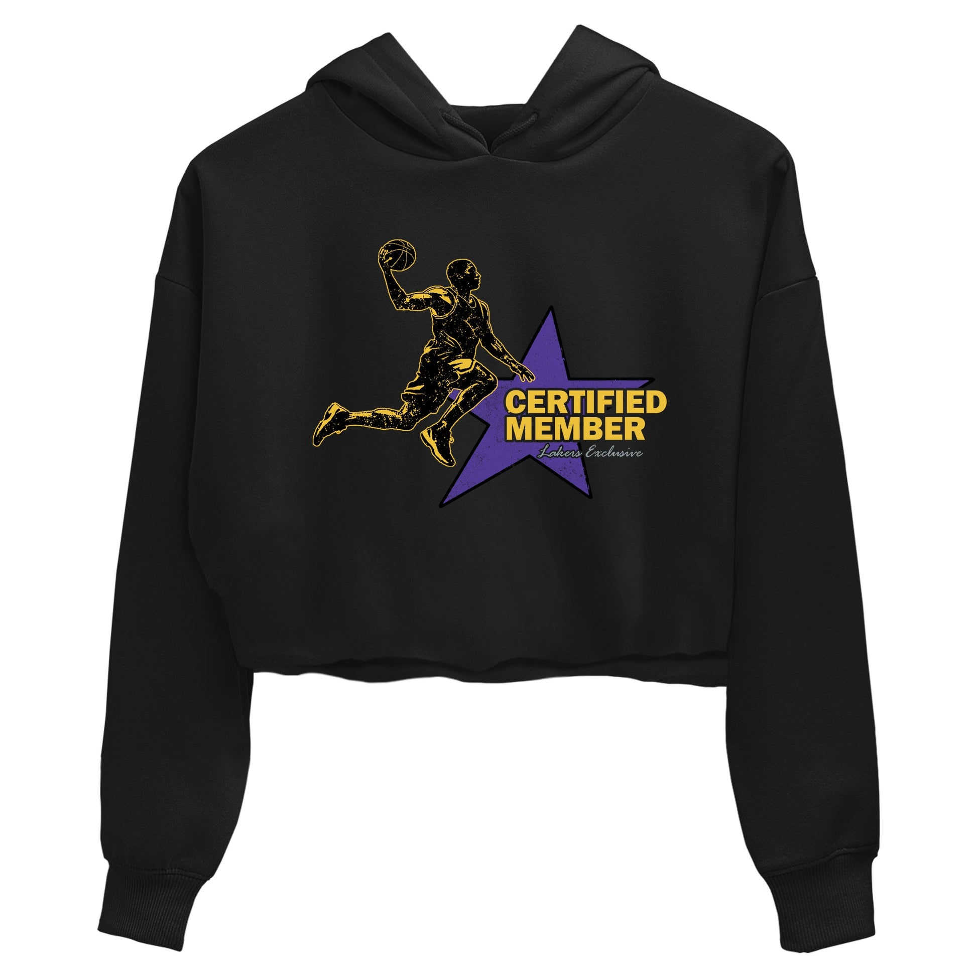 Sneaker match tees – Sneaker Tees To Match Air Jordan 4 Lakeshow Shoes – Certified Member Crop T-Shirt Black 2