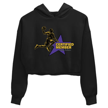 Sneaker match tees – Sneaker Tees To Match Air Jordan 4 Lakeshow Shoes – Certified Member Crop T-Shirt Black 2