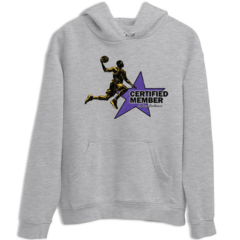 Sneaker match tees – Sneaker Tees To Match Air Jordan 4 Lakeshow Shoes – Certified Member Tee Heather Grey 2
