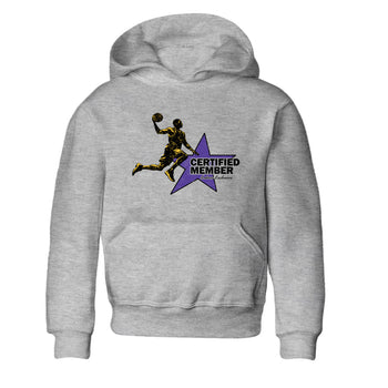 Sneaker match tees – Sneaker Tees To Match Air Jordan 4 Lakeshow Shoes – Certified Member Kids T-Shirt Heather Grey 2