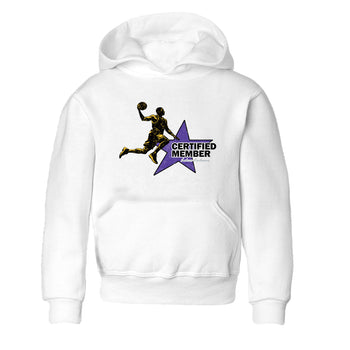 Sneaker match tees – Sneaker Tees To Match Air Jordan 4 Lakeshow Shoes – Certified Member Kids T-Shirt White 2