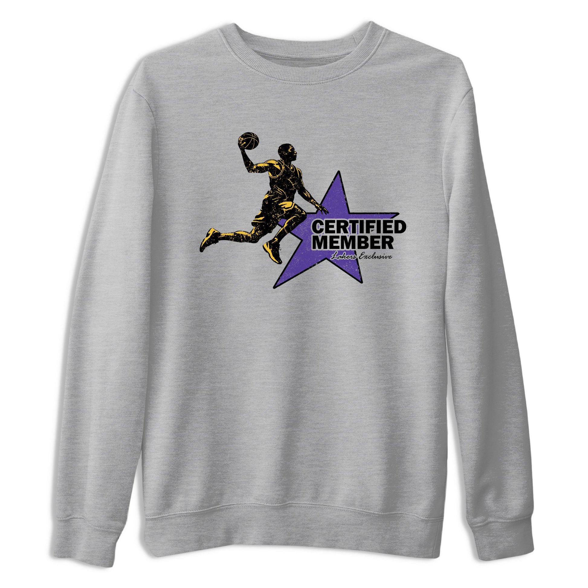 Sneaker match tees – Sneaker Tees To Match Air Jordan 4 Lakeshow Shoes – Certified Member Tee Heather Grey 2