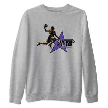 Sneaker match tees – Sneaker Tees To Match Air Jordan 4 Lakeshow Shoes – Certified Member Tee Heather Grey 2