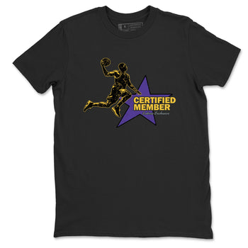 Sneaker match tees – Sneaker Tees To Match Air Jordan 4 Lakeshow Shoes – Certified Member Tee Black 2