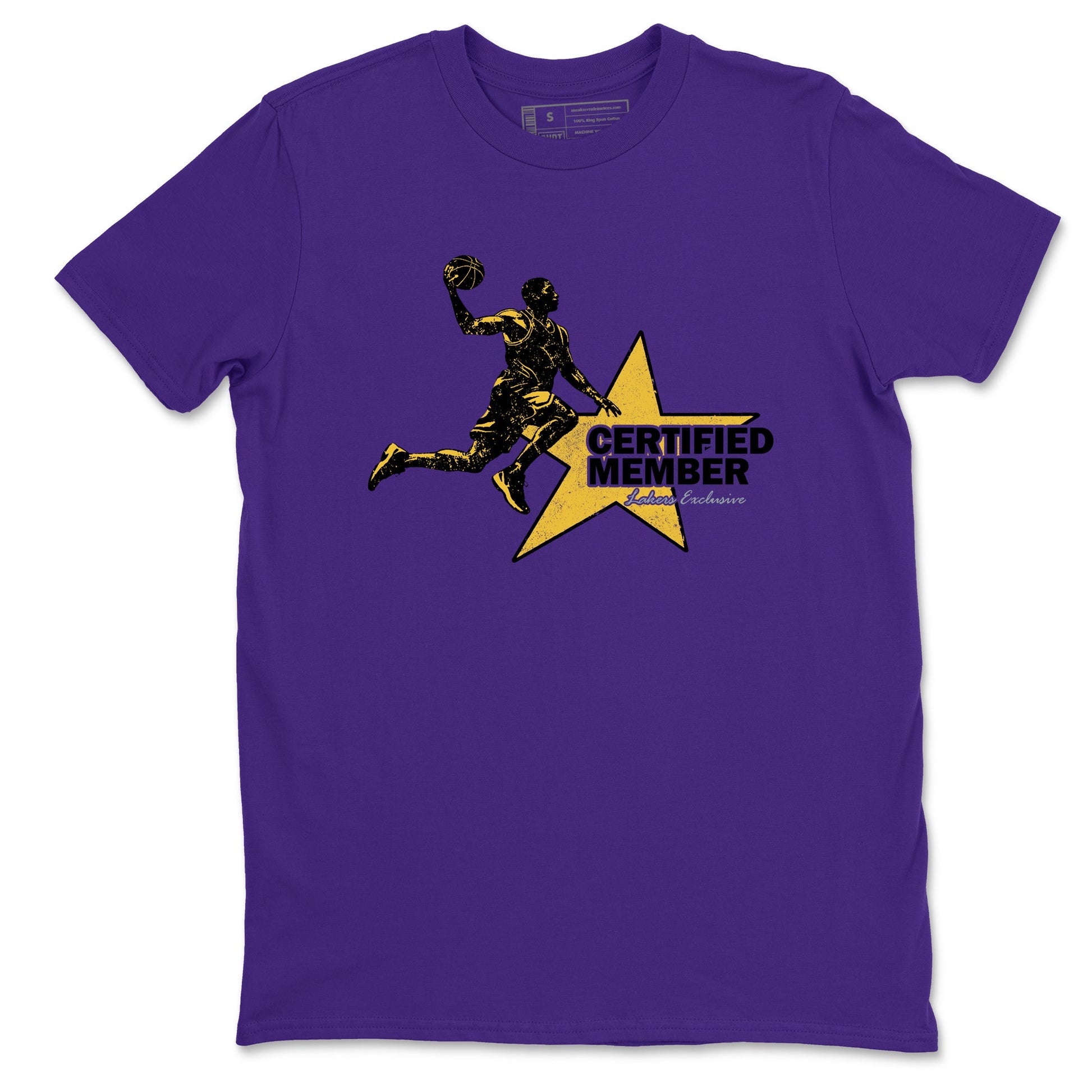 Sneaker match tees – Sneaker Tees To Match Air Jordan 4 Lakeshow Shoes – Certified Member Tee Purple 2