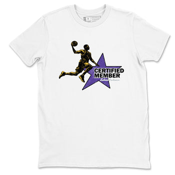 Sneaker match tees – Sneaker Tees To Match Air Jordan 4 Lakeshow Shoes – Certified Member Tee White 2