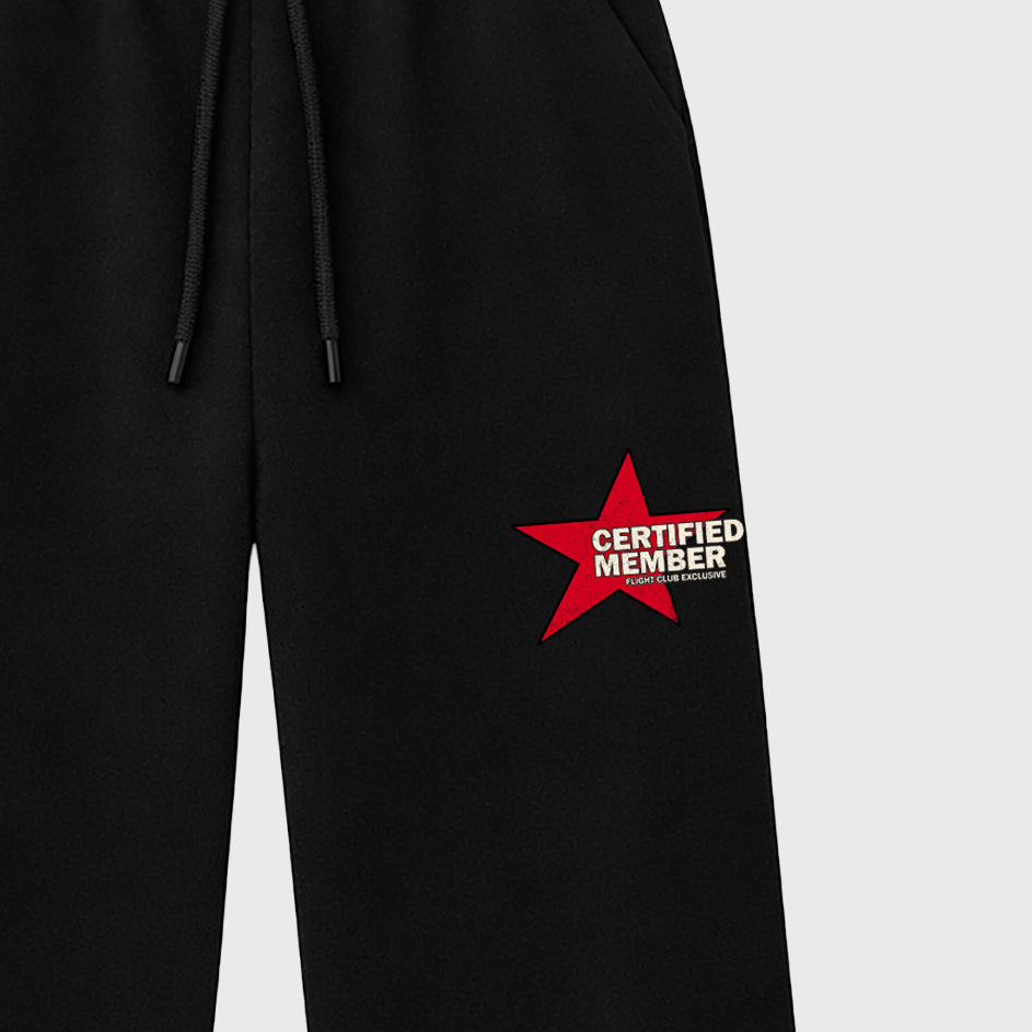 Unisex graphic sweatpants wide – Sneaker Tees To Match Air Jordan 1 Flight Club Shoes – Certified Members Only sweatpants Black 2