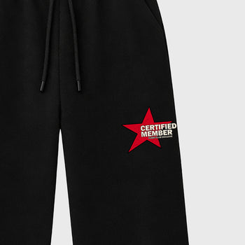 Unisex graphic sweatpants wide – Sneaker Tees To Match Air Jordan 1 Flight Club Shoes – Certified Members Only sweatpants Black 2
