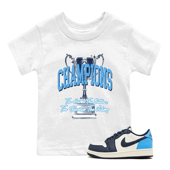 1s Obsidian shirts to match jordans Champions Trophy sneaker match tees Air Jordan 1 Low OG Obsidian match shoes to clothes SNRT Sneaker Tees Youth Baby White 1 tee