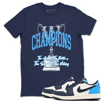 1s Obsidian shirts to match jordans Champions Trophy sneaker match tees Air Jordan 1 Low OG Obsidian match shoes to clothes SNRT Sneaker Tees unisex cotton Navy 1 shirts