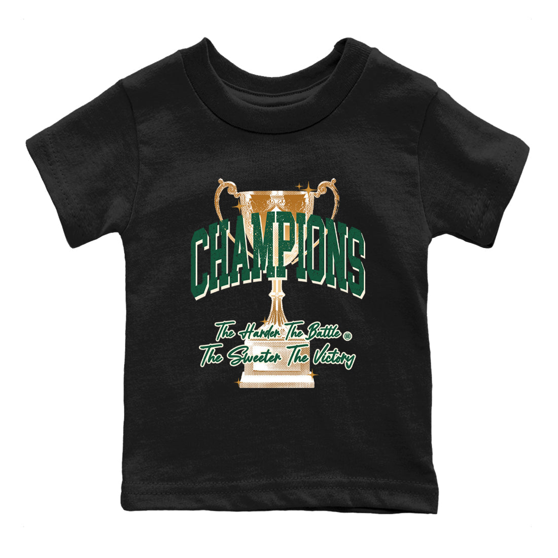 Sneaker Threads – Sneaker Tees To Match Air Jordan 1 Pro Green – Champions Trophy Youth Graphic Tee Black 2. Perfect for Jordan releases 2025 colorways.