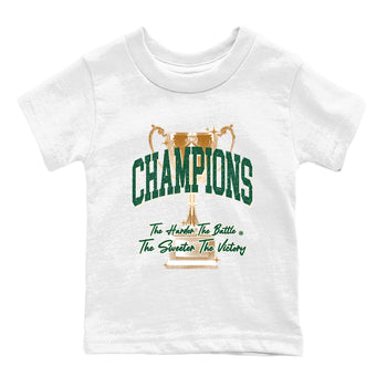 Sneaker Threads – Sneaker Tees To Match Air Jordan 1 Pro Green – Champions Trophy Youth Graphic Tee White 2. Perfect for Jordan releases 2025 colorways.