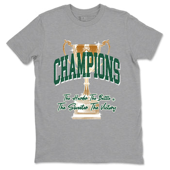 Sneaker Threads – Sneaker Tees To Match Air Jordan 1 Pro Green – Champions Trophy Graphic Tee Heather Grey 2. Perfect for Jordan releases 2025 colorways.