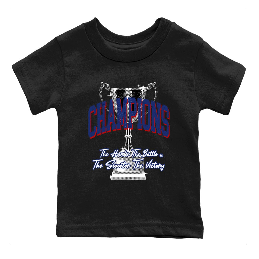 1s Rare Air shirts to match jordans Champions Trophy sneaker match tees Air Jordan 1 High OG Rare Air Deep Royal Blue match shoes to clothes SNRT Sneaker Tees Youth Baby Black 2 tee