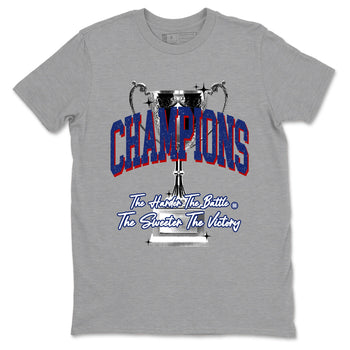 1s Rare Air shirts to match jordans Champions Trophy sneaker match tees Air Jordan 1 High OG Rare Air Deep Royal Blue match shoes to clothes SNRT Sneaker Tees unisex cotton Heather Grey 2 shirts