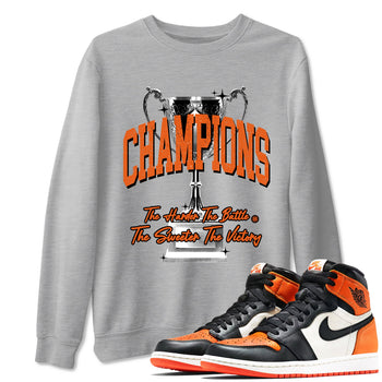 1s Shattered Backboard shirts to match jordans Champions Trophy sneaker match tees Air Jordan 1 Retro High OG Shattered Backboard match shoes to clothes SNRT Sneaker Tees unisex cotton Heather Grey 1 shirts