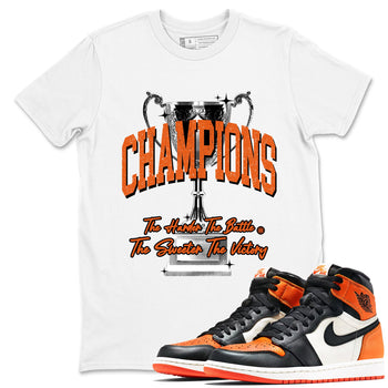 1s Shattered Backboard shirts to match jordans Champions Trophy sneaker match tees Air Jordan 1 Retro High OG Shattered Backboard match shoes to clothes SNRT Sneaker Tees unisex cotton White 1 shirts