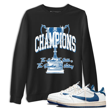 Sneaker match tees – Sneaker Tees To Match Air Jordan 1 Travis Scott Fragment Shoes – Champions Trophy Tee Black 1