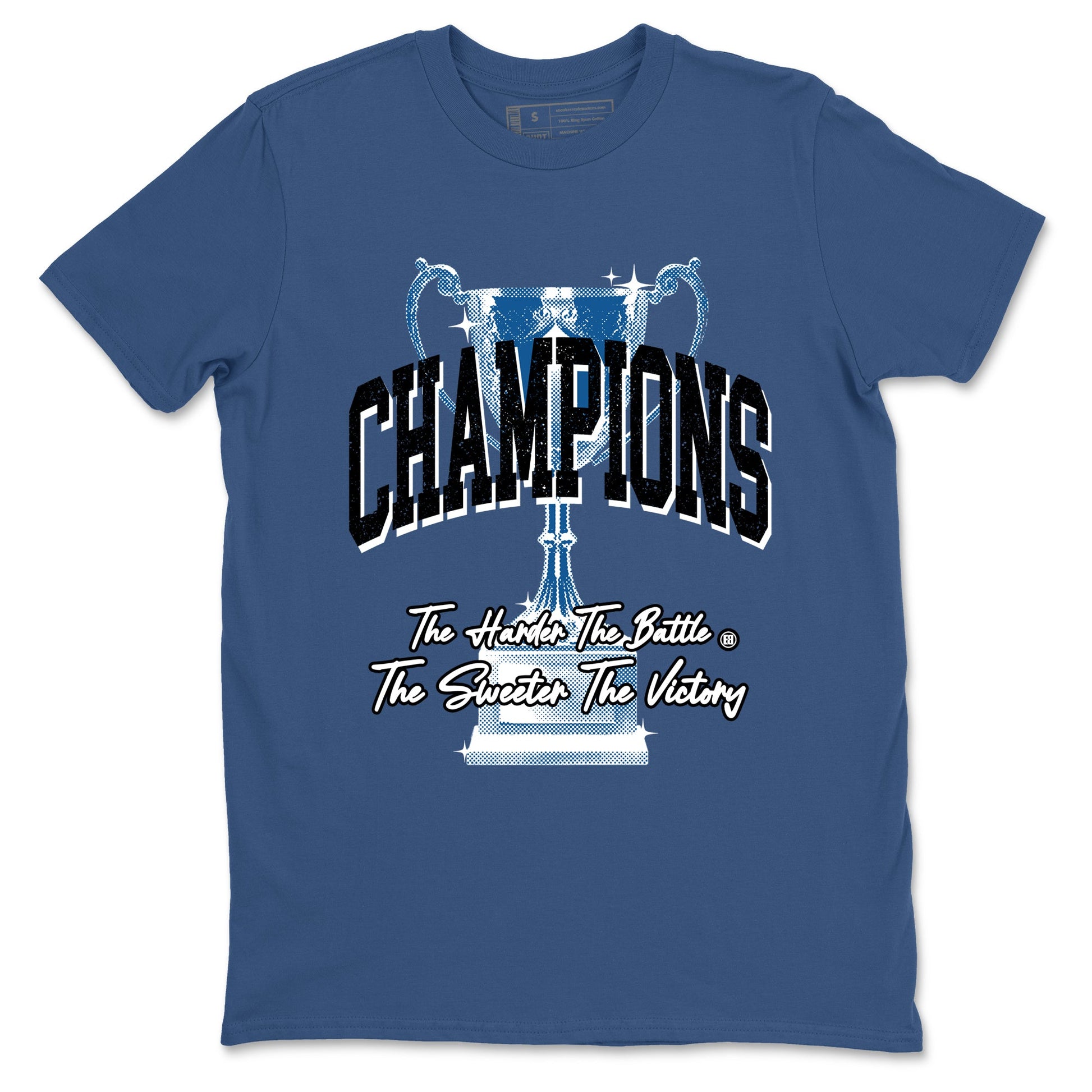 Sneaker match tees – Sneaker Tees To Match Air Jordan 1 Travis Scott Fragment Shoes – Champions Trophy Tee Denim Blue 2
