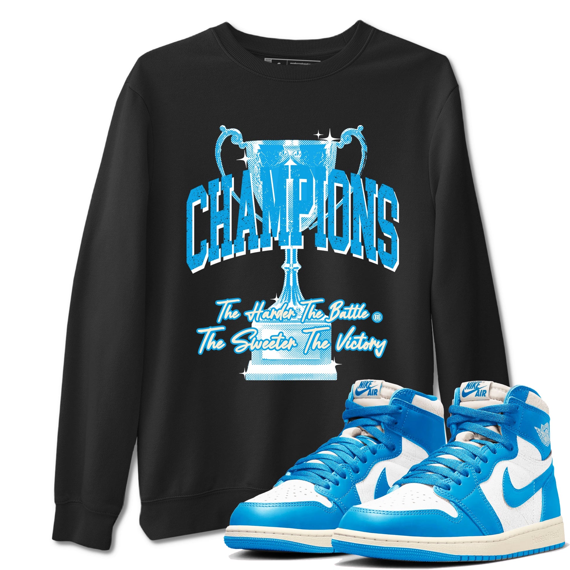1s High OG UNC Reimagined shirts to match jordans Champions Trophy graphic tees Air Jordan 1 UNC Reimagined match shoes to clothes SNRT Sneaker Tees unisex cotton Black 1 shirts