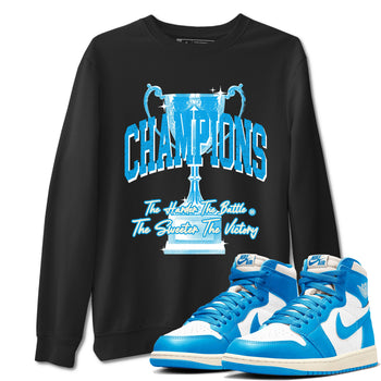 1s High OG UNC Reimagined shirts to match jordans Champions Trophy graphic tees Air Jordan 1 UNC Reimagined match shoes to clothes SNRT Sneaker Tees unisex cotton Black 1 shirts