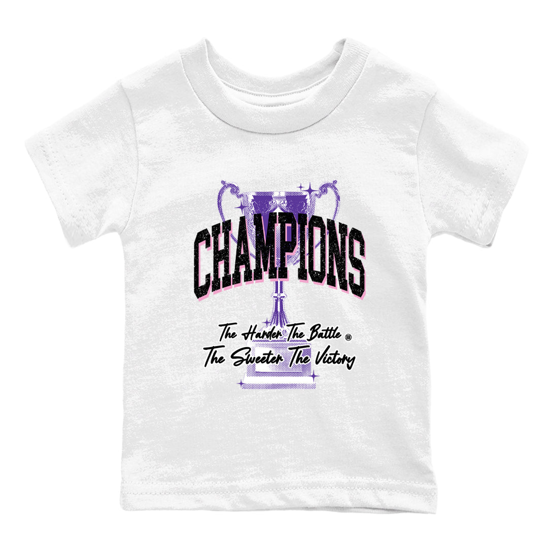 Sneaker match tees – Sneaker Tees To Match Air Jordan 11 Canyon Purple Shoes – Champions Trophy Kids T-Shirt White 2