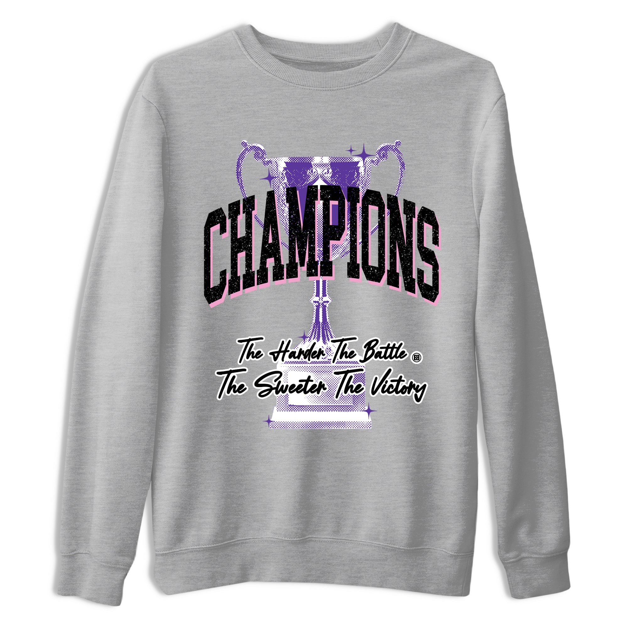 Sneaker match tees – Sneaker Tees To Match Air Jordan 11 Canyon Purple Shoes – Champions Trophy Tee Heather Grey 2