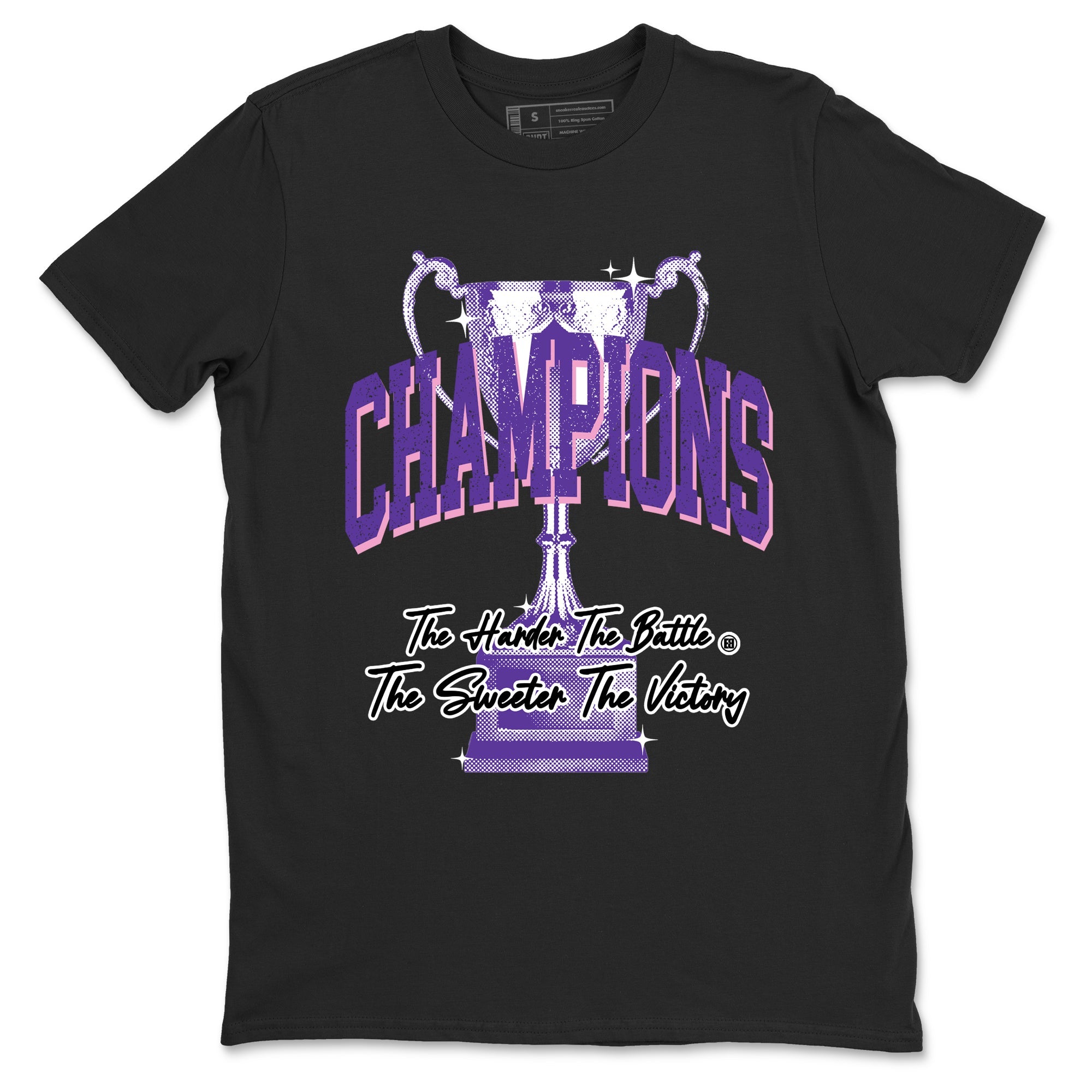 Sneaker match tees – Sneaker Tees To Match Air Jordan 11 Canyon Purple Shoes – Champions Trophy Tee Black 2