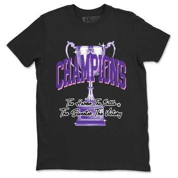 Sneaker match tees – Sneaker Tees To Match Air Jordan 11 Canyon Purple Shoes – Champions Trophy Tee Black 2
