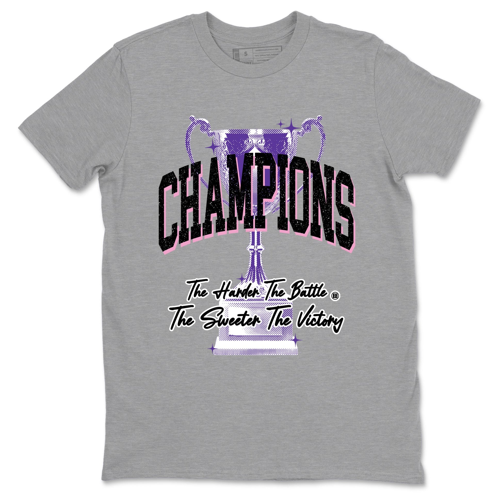 Sneaker match tees – Sneaker Tees To Match Air Jordan 11 Canyon Purple Shoes – Champions Trophy Tee Heather Grey 2