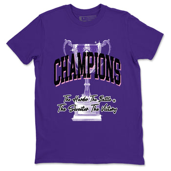 Sneaker match tees – Sneaker Tees To Match Air Jordan 11 Canyon Purple Shoes – Champions Trophy Tee Purple 2