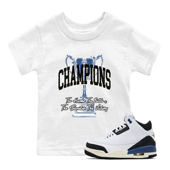 3s For The Love to match jordans Champions Trophy sneaker match tees A Ma Maniere For The Love match shoes to clothes SNRT Sneaker Tees Youth Baby White 1 tee