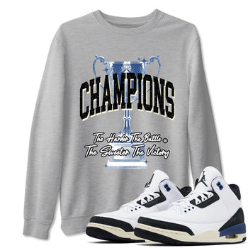 3s For The Love to match jordans Champions Trophy sneaker match tees A Ma Maniere For The Love match shoes to clothes SNRT Sneaker Tees unisex cotton Heather Grey 1 shirts